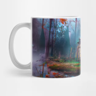 Abandoned Palace in Forest Art - Halloween Art Mug